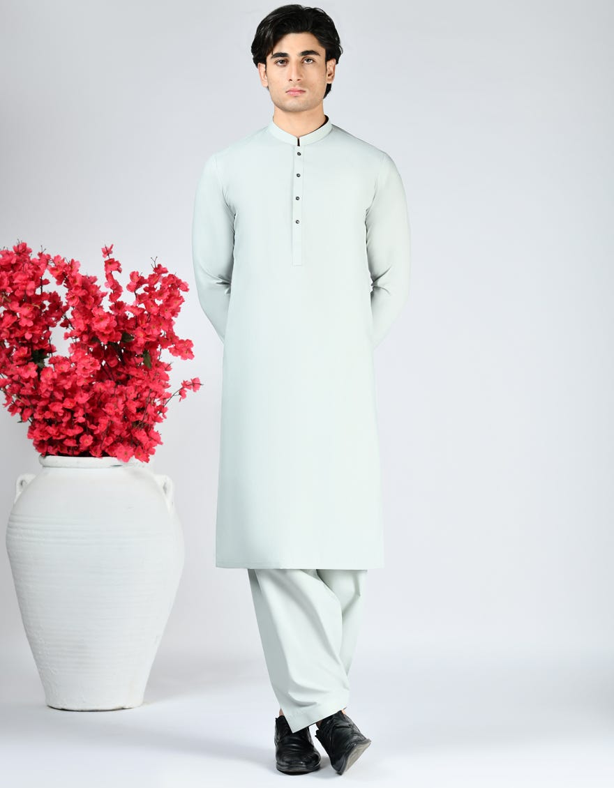 JADE GREEN BLENDED UNSTITCHED KAMEEZ SHALWAR FABRIC