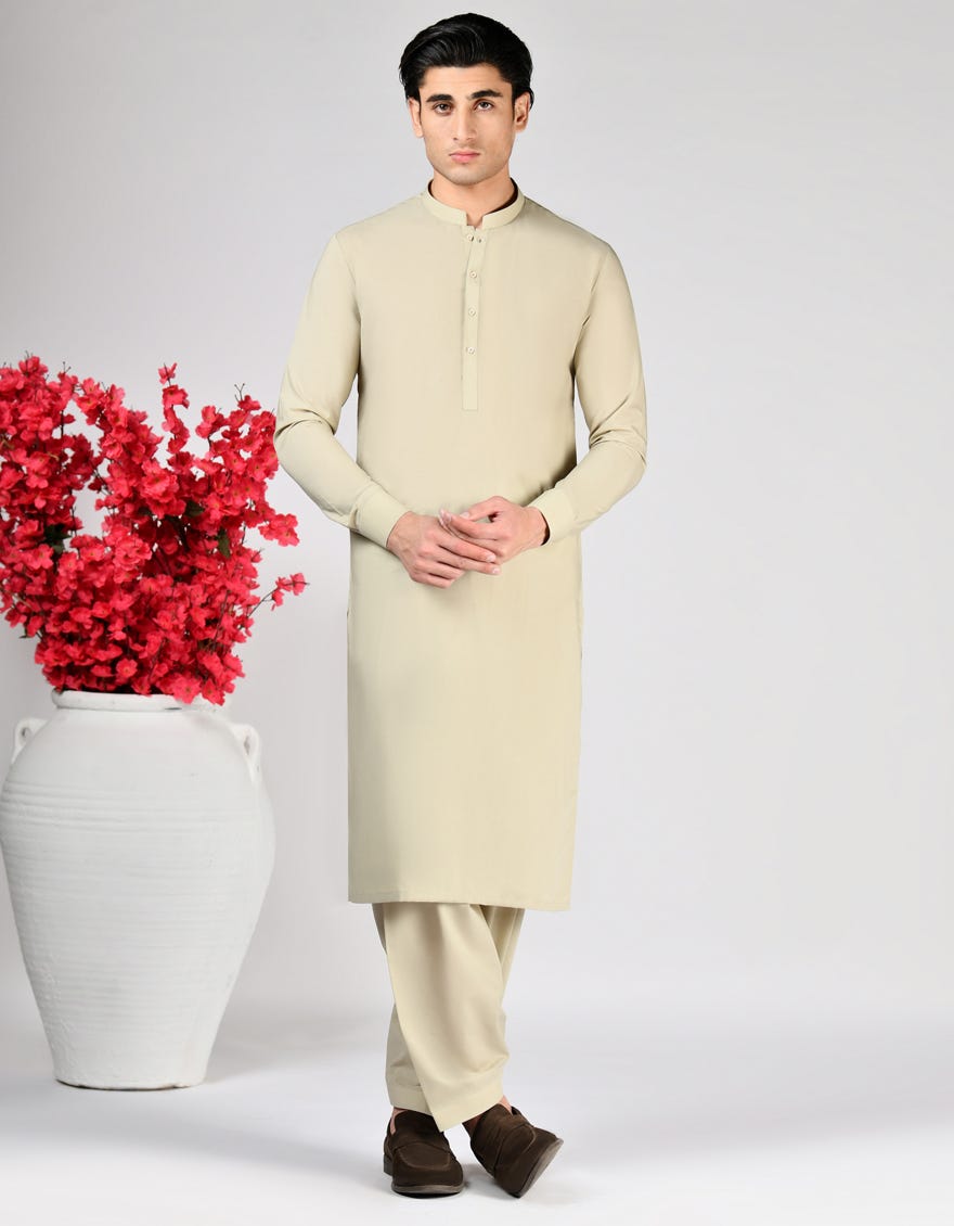 PALE GREEN BLENDED UNSTITCHED KAMEEZ SHALWAR FABRIC