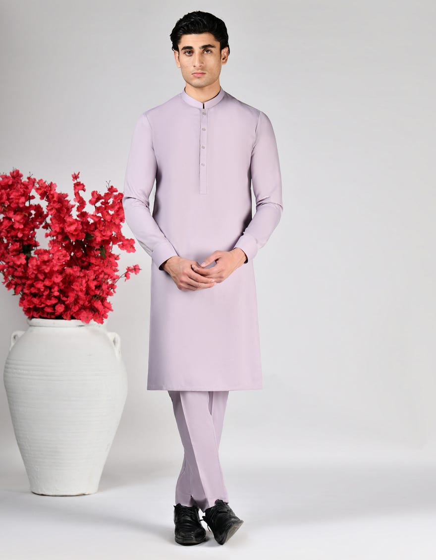 LILAC BLENDED UNSTITCHED KAMEEZ SHALWAR FABRIC