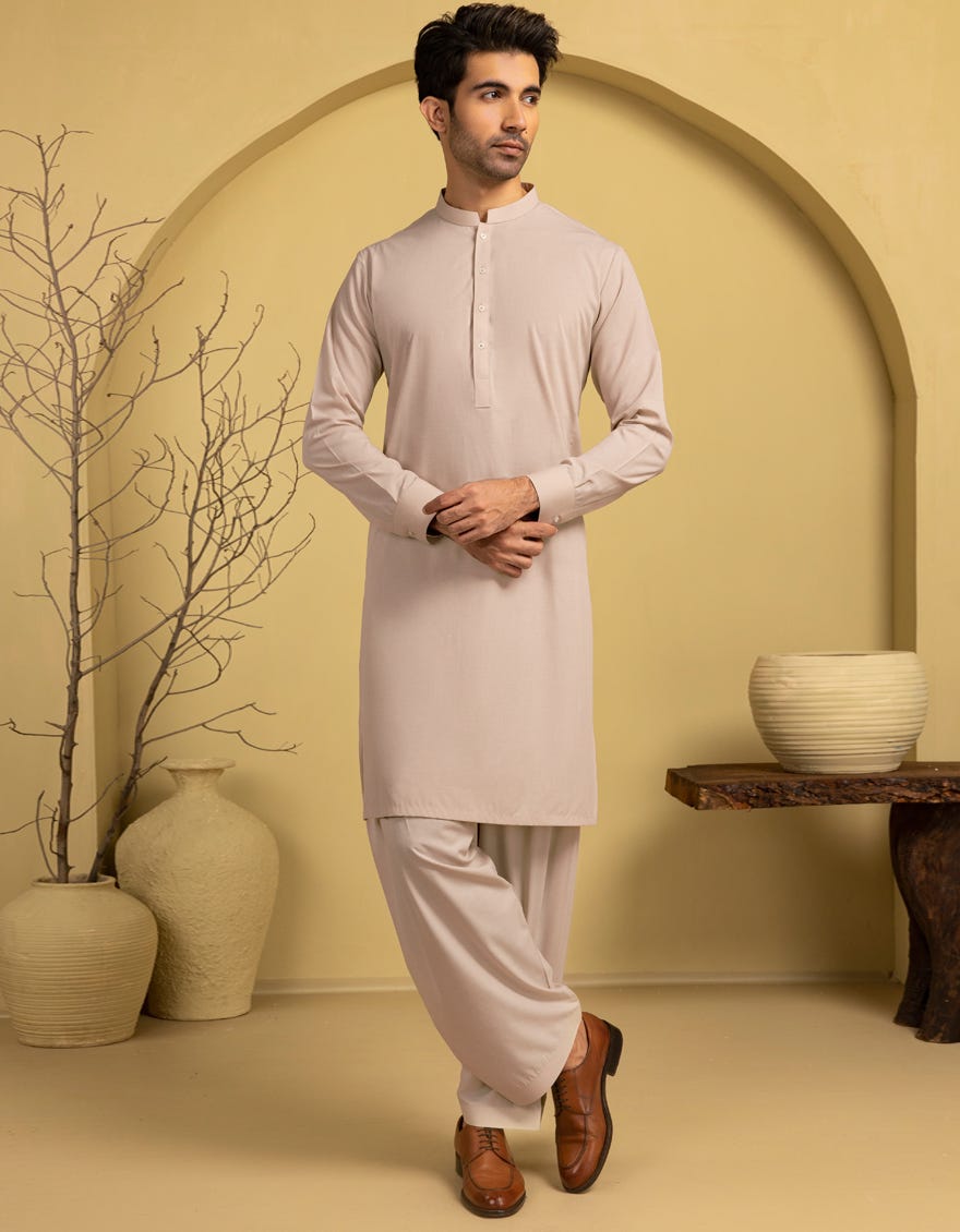 FAWN BLENDED UNSTITCHED KAMEEZ SHALWAR FABRIC