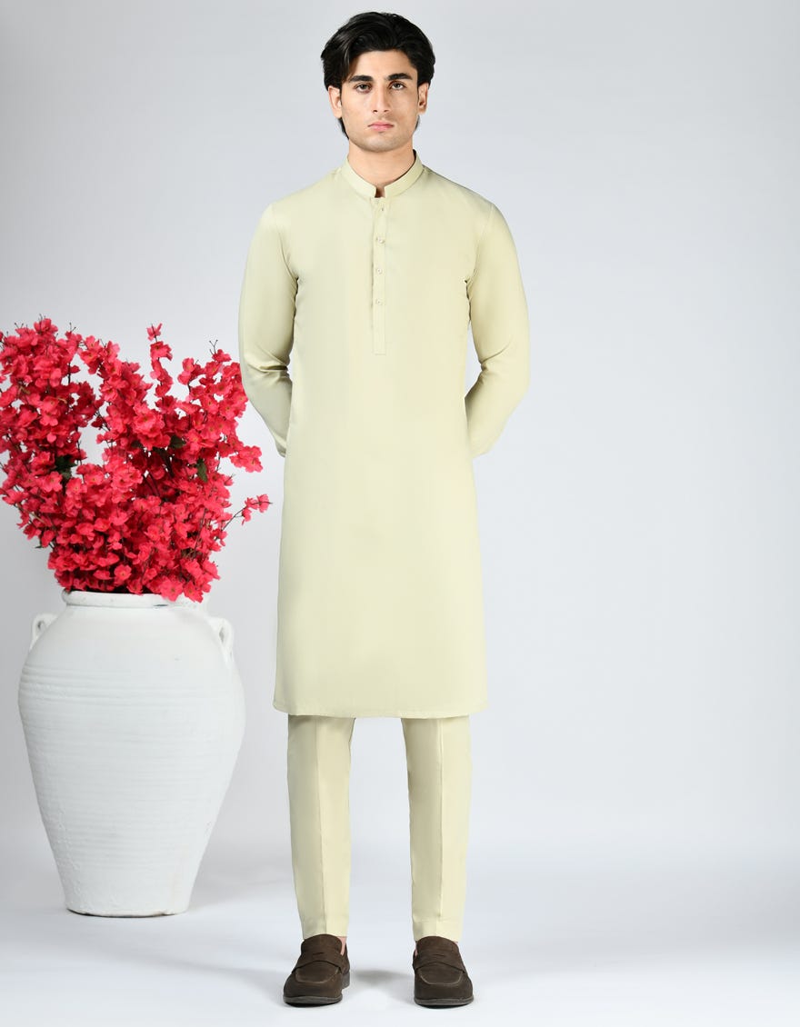 PALE GREEN BLENDED UNSTITCHED KAMEEZ SHALWAR FABRIC