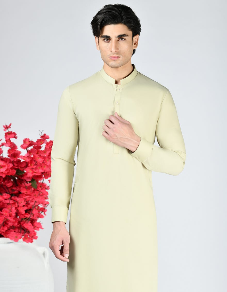 PALE GREEN BLENDED UNSTITCHED KAMEEZ SHALWAR FABRIC