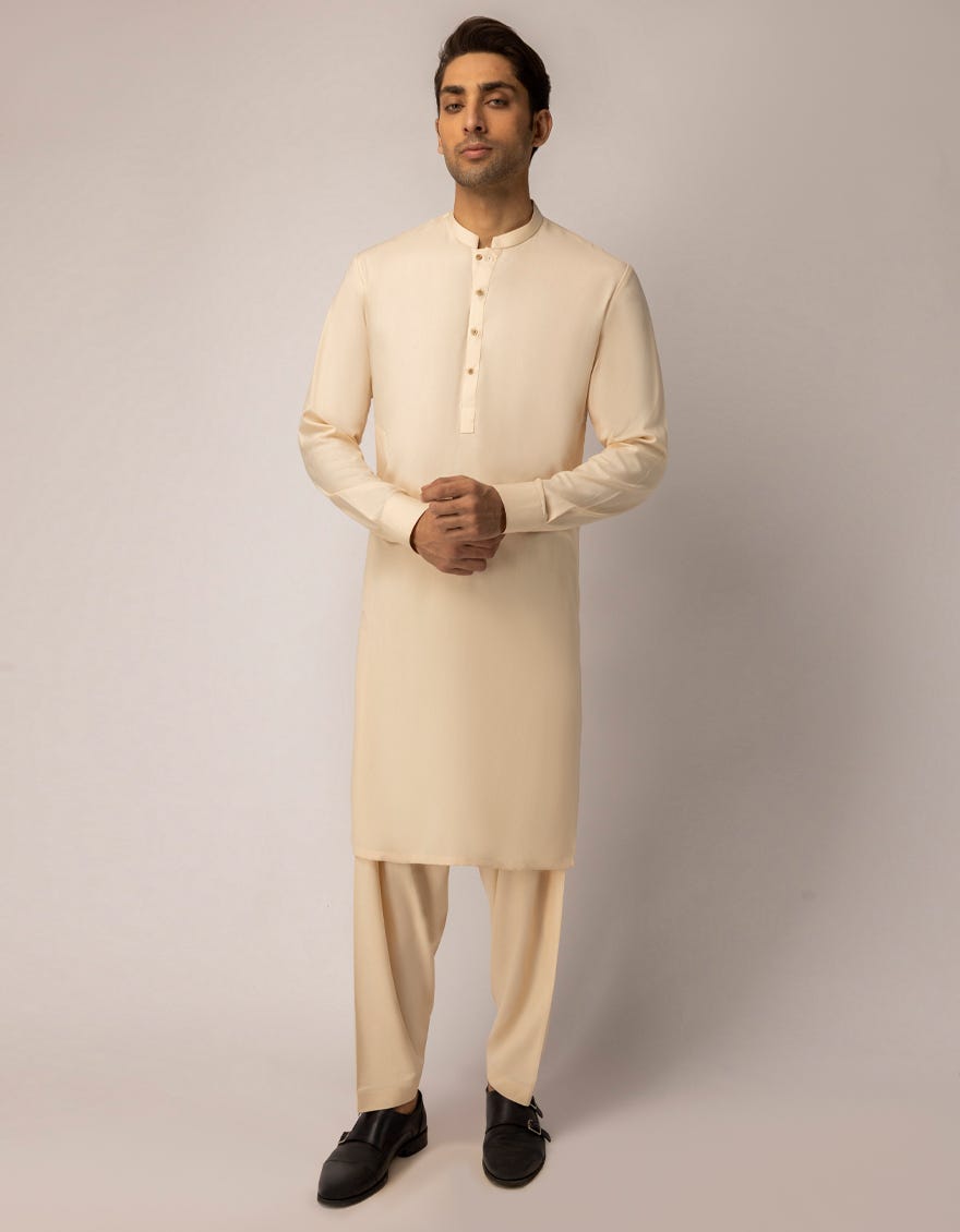 FAWN BLENDED UNSTITCHED KAMEEZ SHALWAR FABRIC