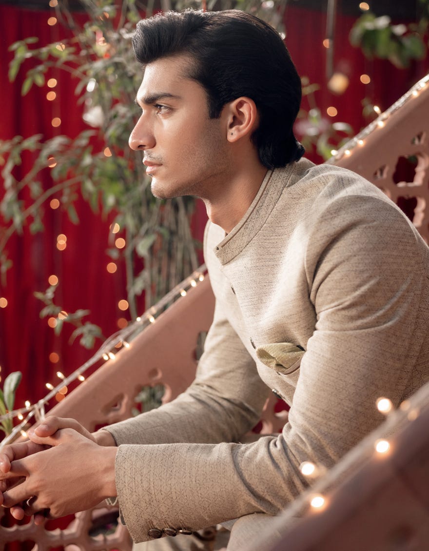 Beige Blended Prince Coat | Jjpjkp-A-48151