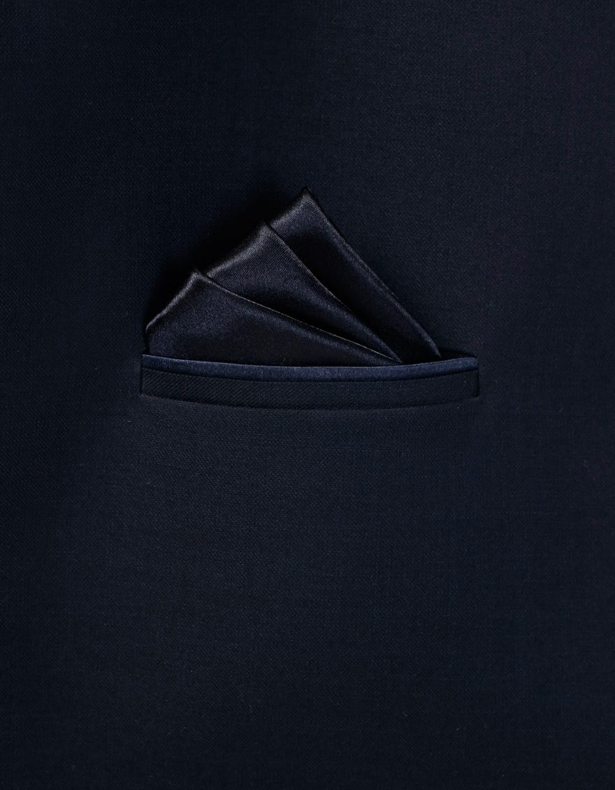 BLACK POLYESTER POCKET SQUARE | JJPSQ-0008