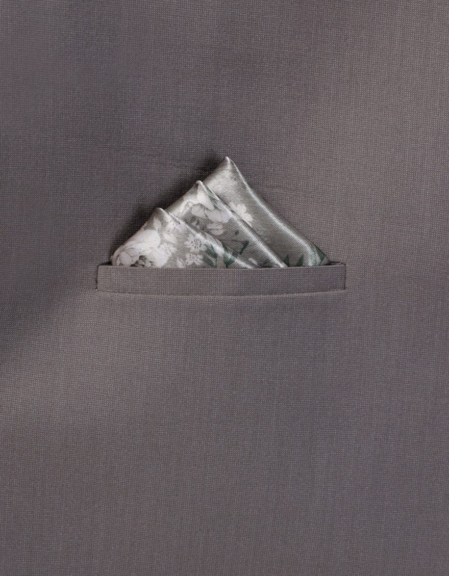OLIVE GREEN POLYESTER POCKET SQUARE | JJPSQ-0009