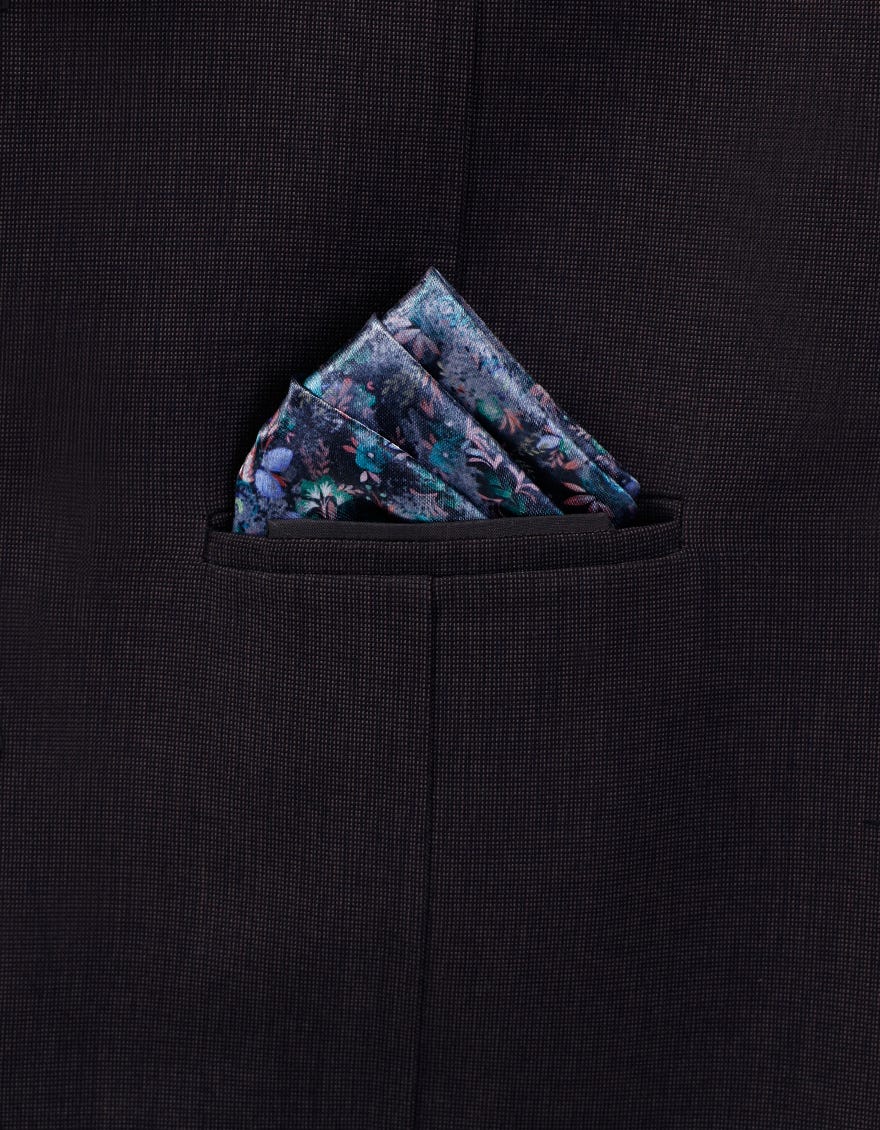 DARK GREEN POLYESTER POCKET SQUARE | JJPSQ-0011
