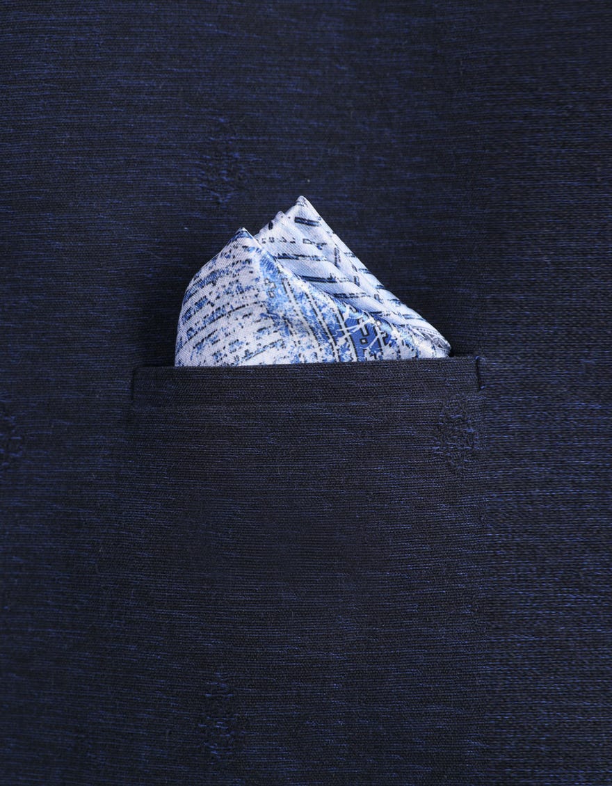 Ash Grey Pocket Square | Jjpsq-0013