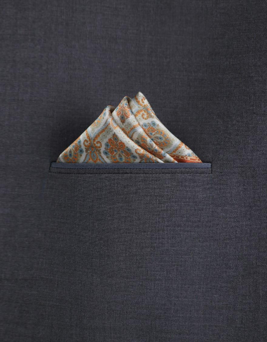 Orange Pocket Square | Jjpsq-A-0018