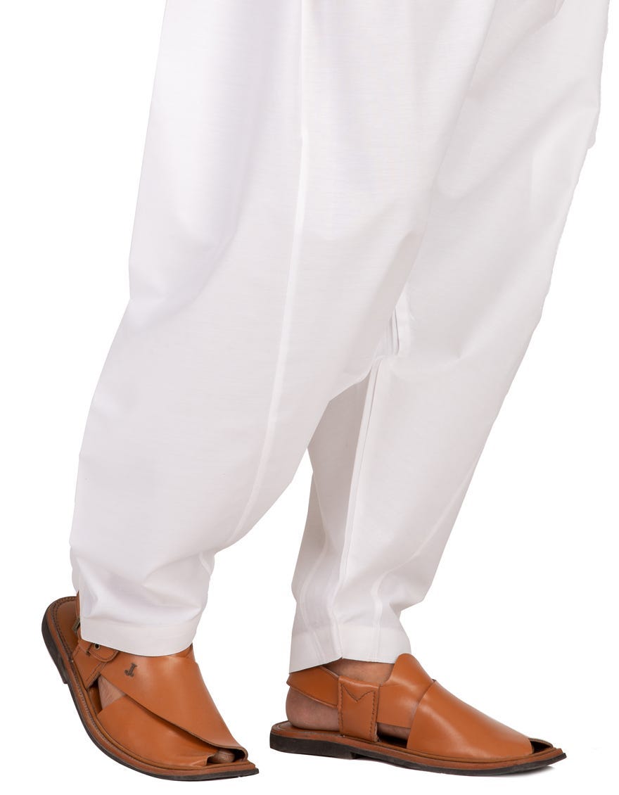 Off White Cotton Silk Shalwar | JJS-102