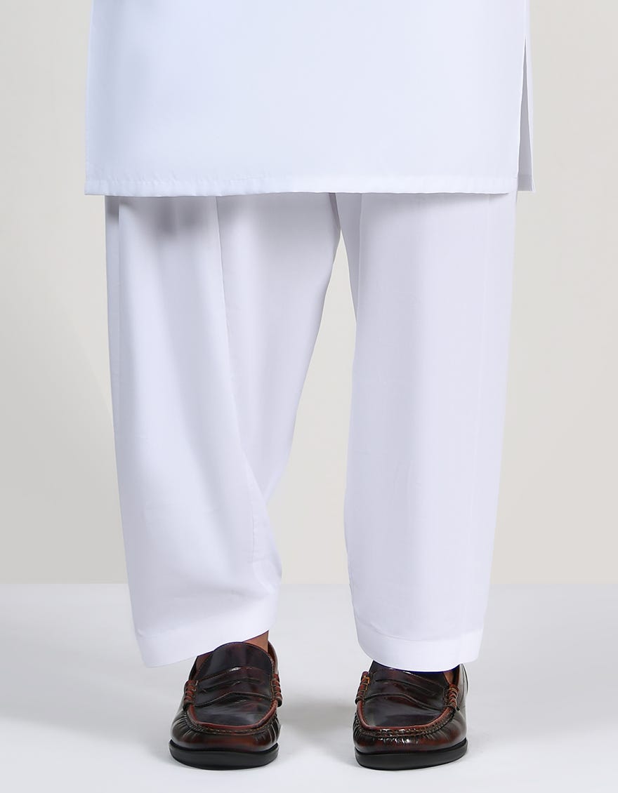 WHITE COTTON SHALWAR | JJS-A-109-R16