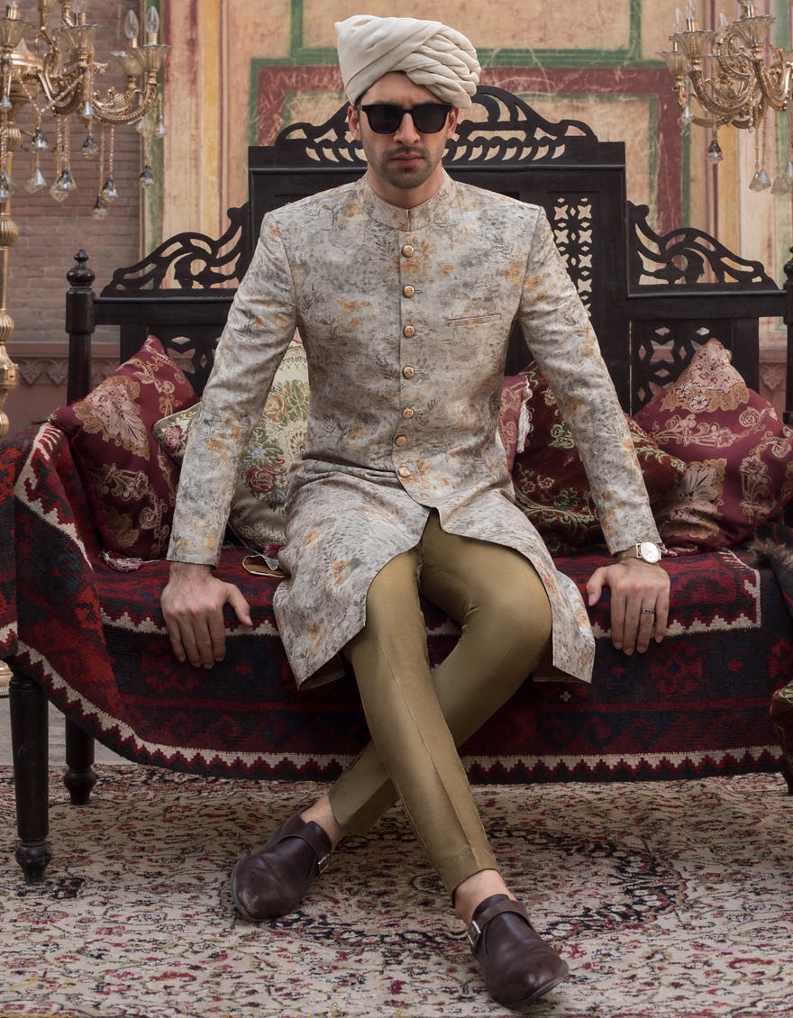 KHAKI SHERWANI | JJSW-528