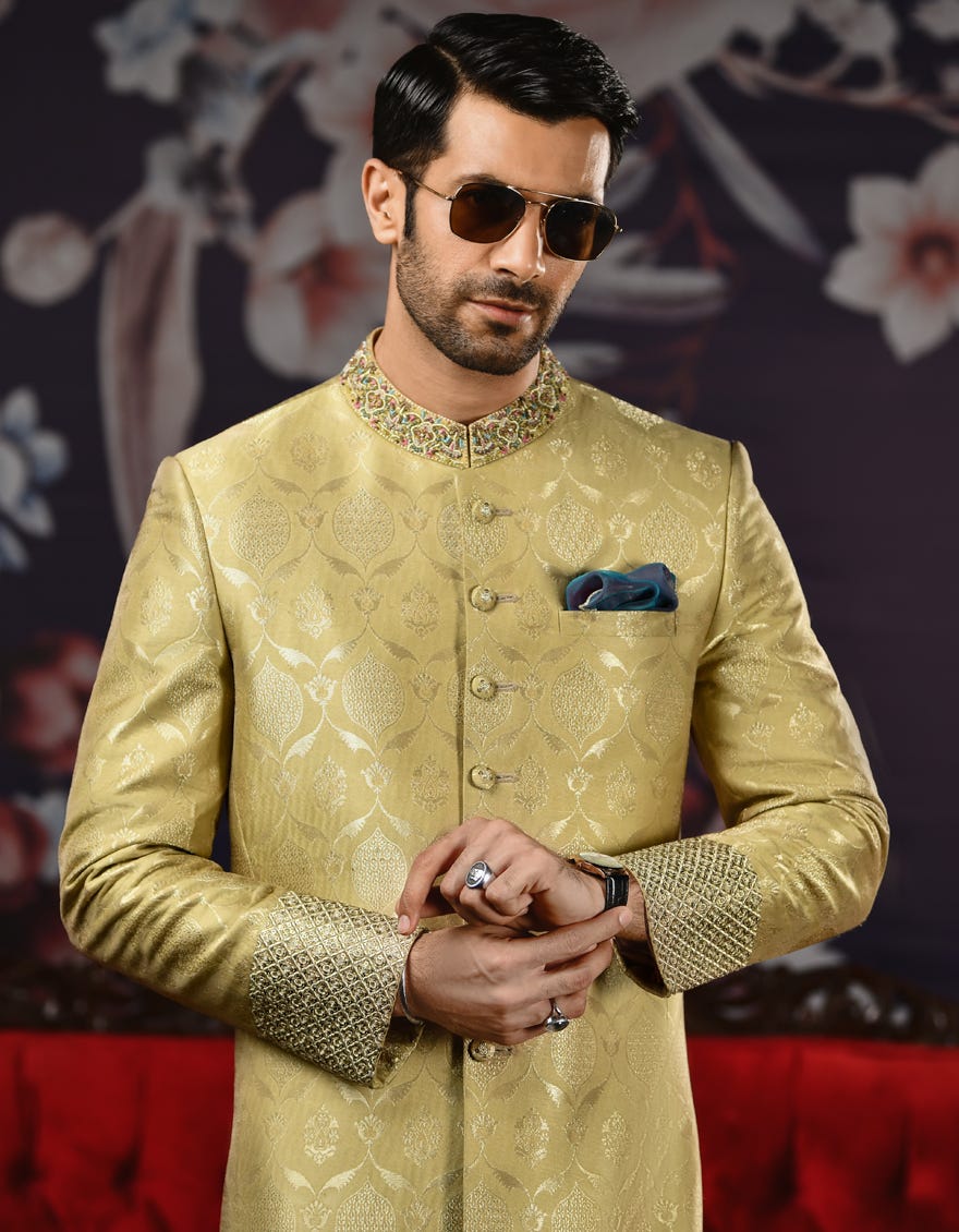 OLIVE SHERWANI | JJSW-531