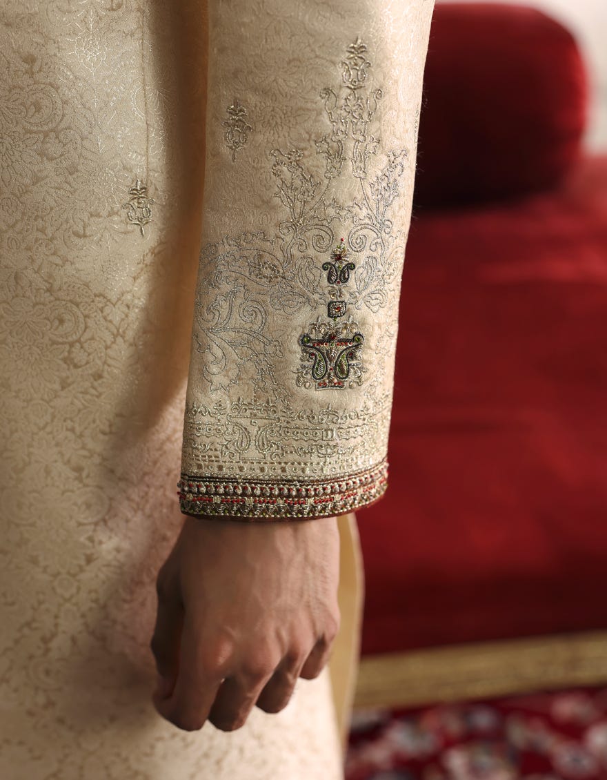 CREAM SHERWANI