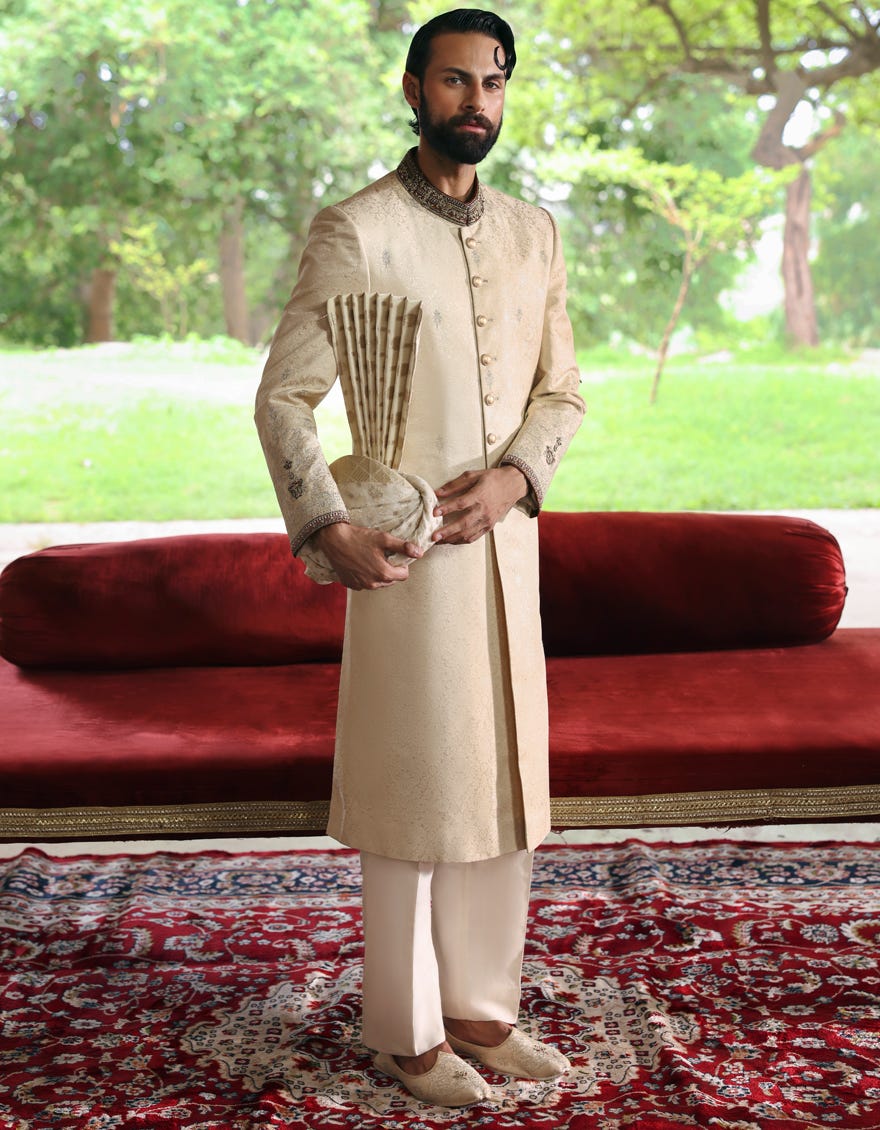 CREAM SHERWANI