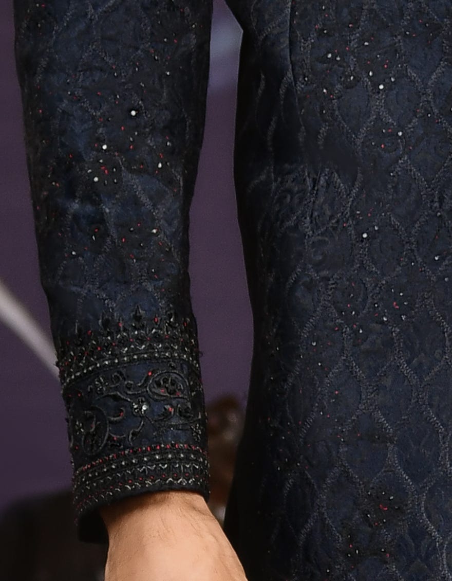 MIDNIGHT BLUE SHERWANI | JJSWINR-536