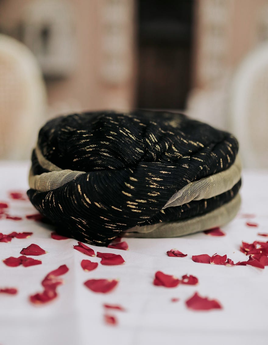 Black Blended Turban | Jjt-001