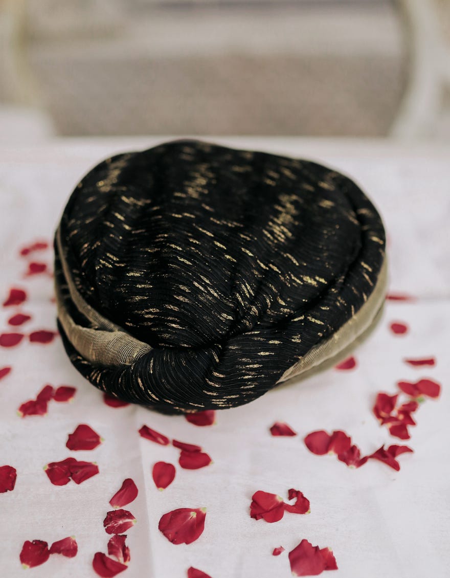 Black Blended Turban | Jjt-001
