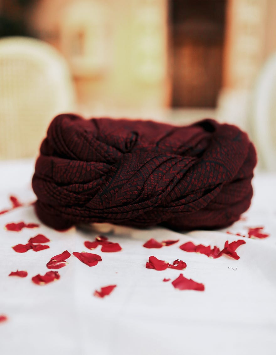 Maroon Blended Turban | Jjt-004