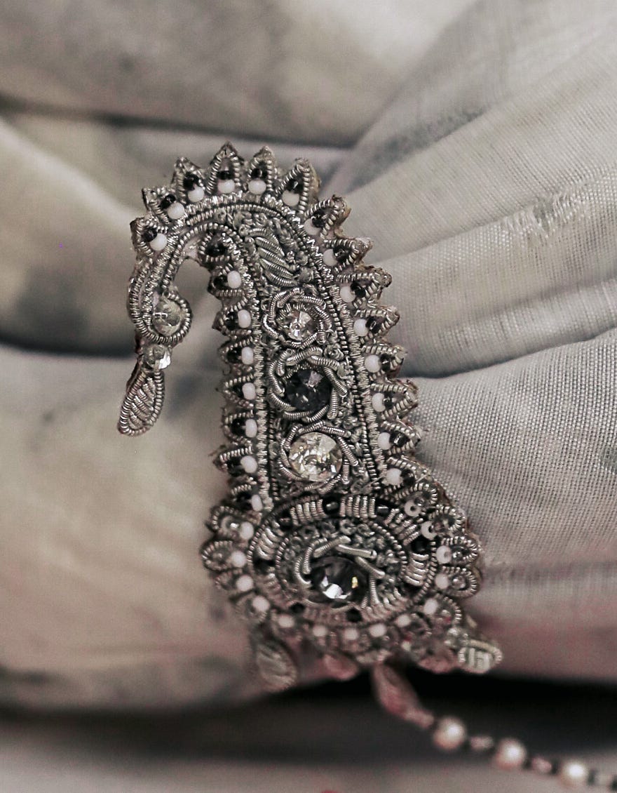 Silver Blended Turban | Jjt-007