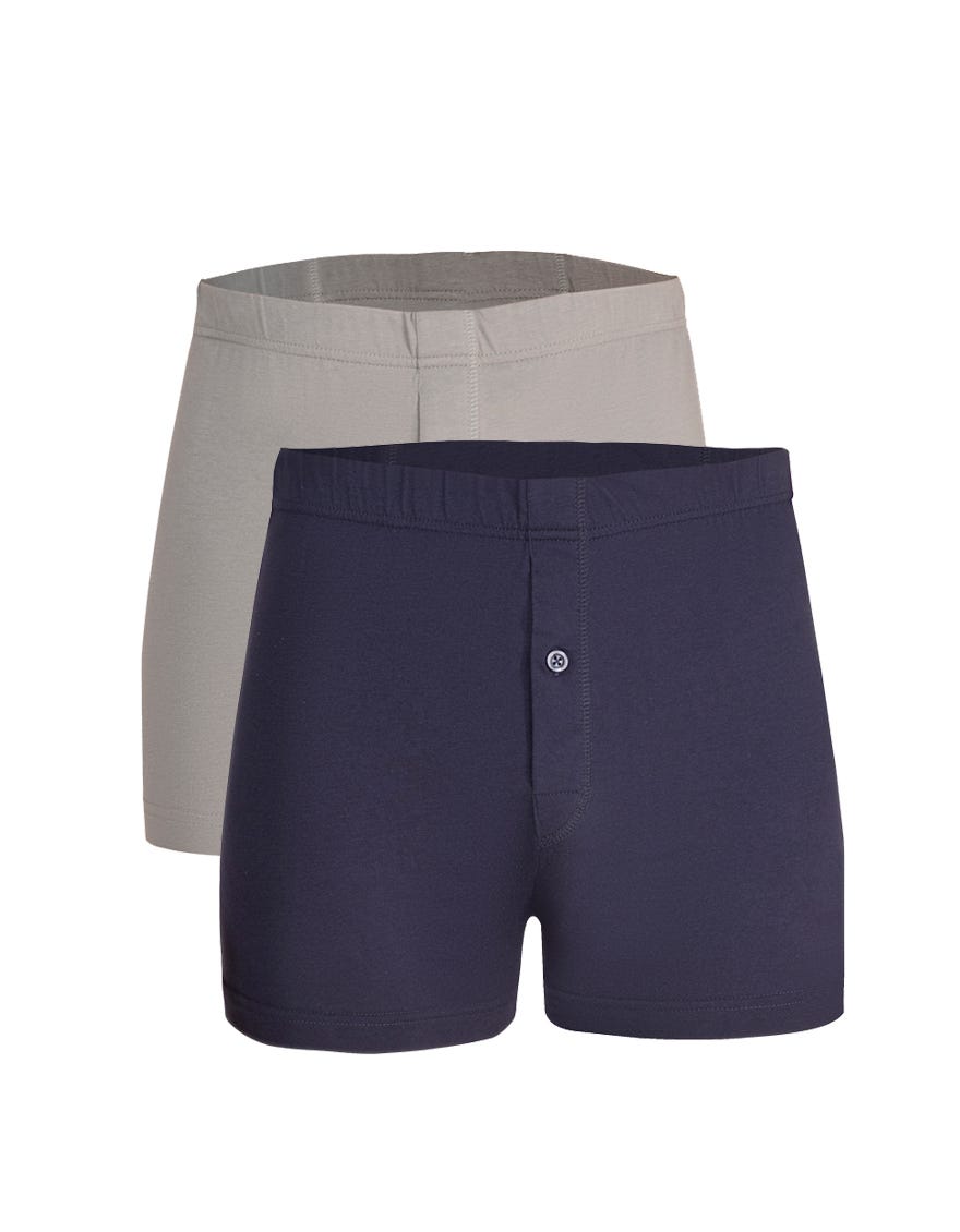 GREY & NAVY BLUE MODAL BOXER | JJUW-2MBOXER