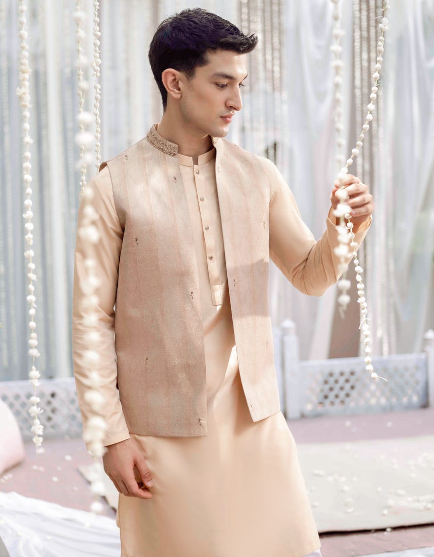 TEA PINK WAISTCOAT | JJVC-A-45294