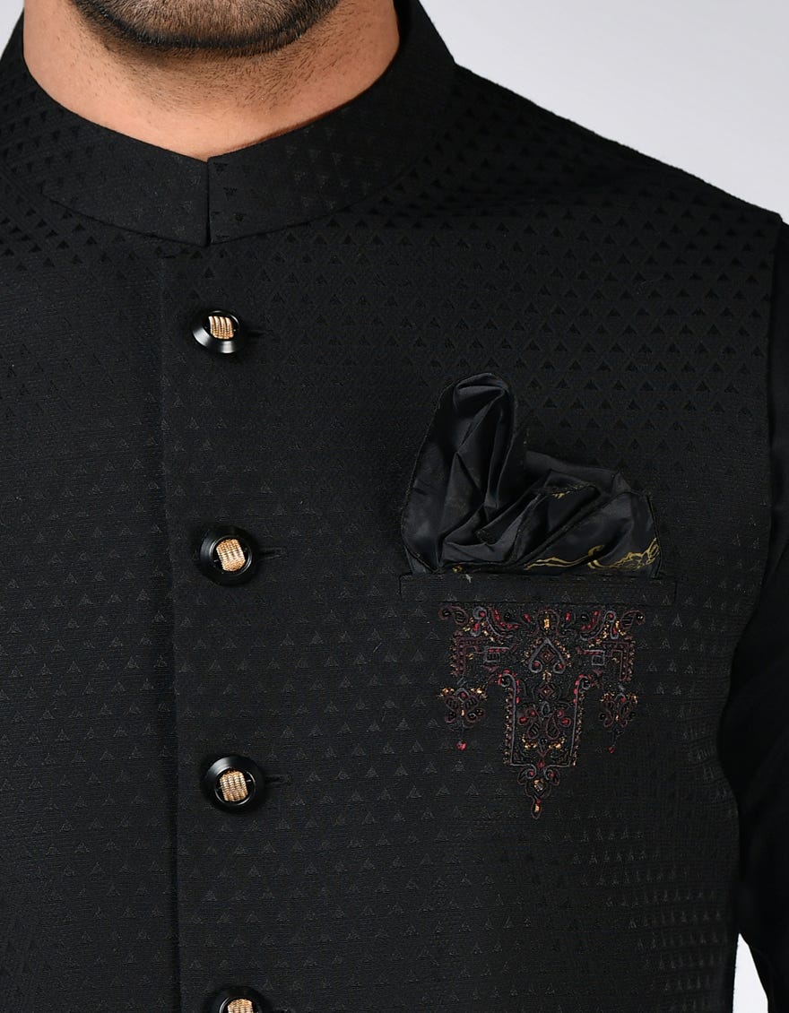 Black Blended Waistcoat | Jjvc-A-48050