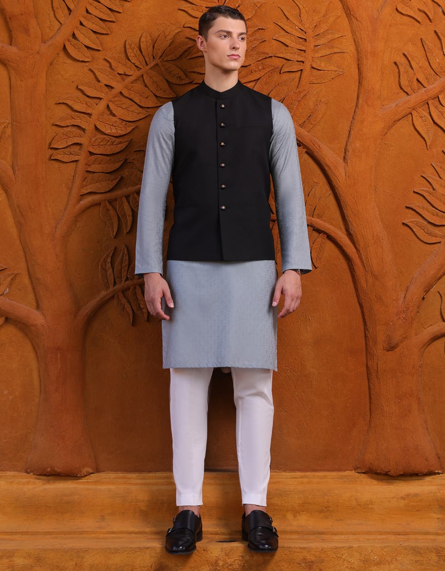 Black Blended Waistcoat | Jjvc-A-48056