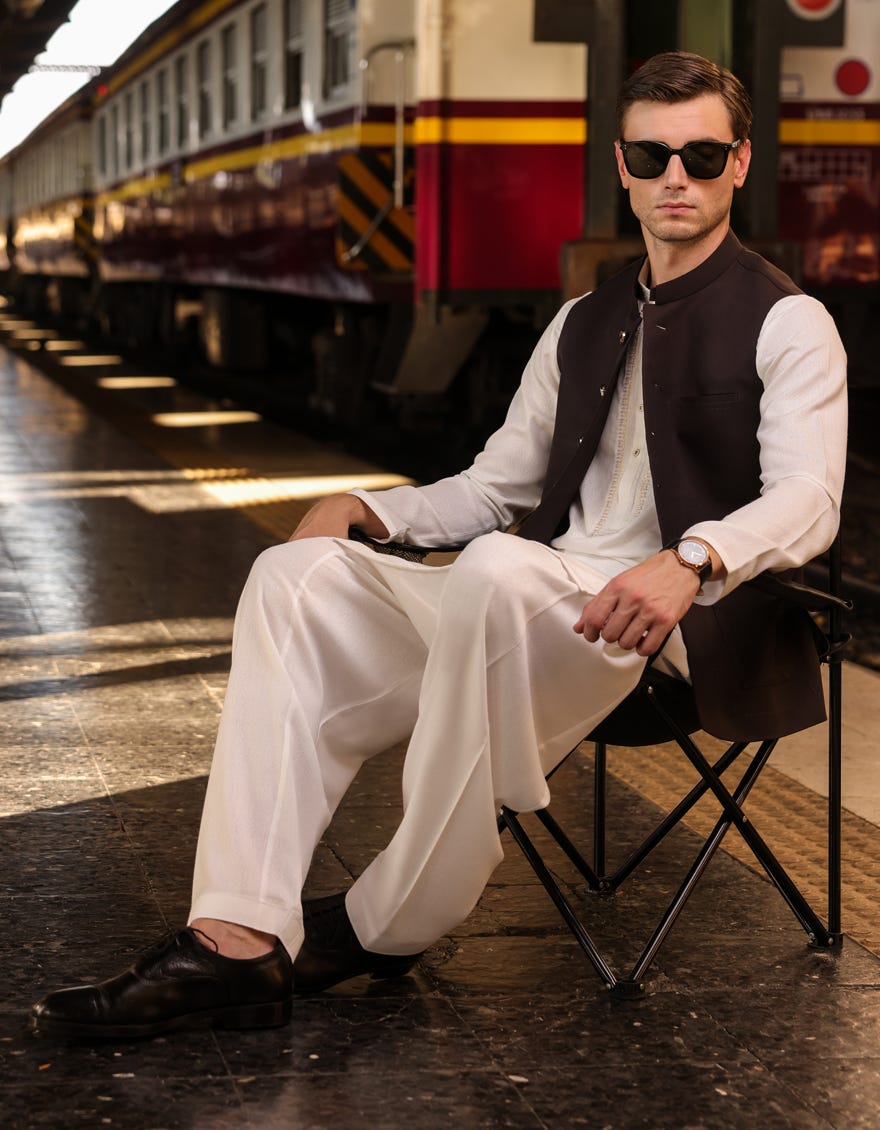 Brown Blended Waistcoat | Jjvc-A-48058