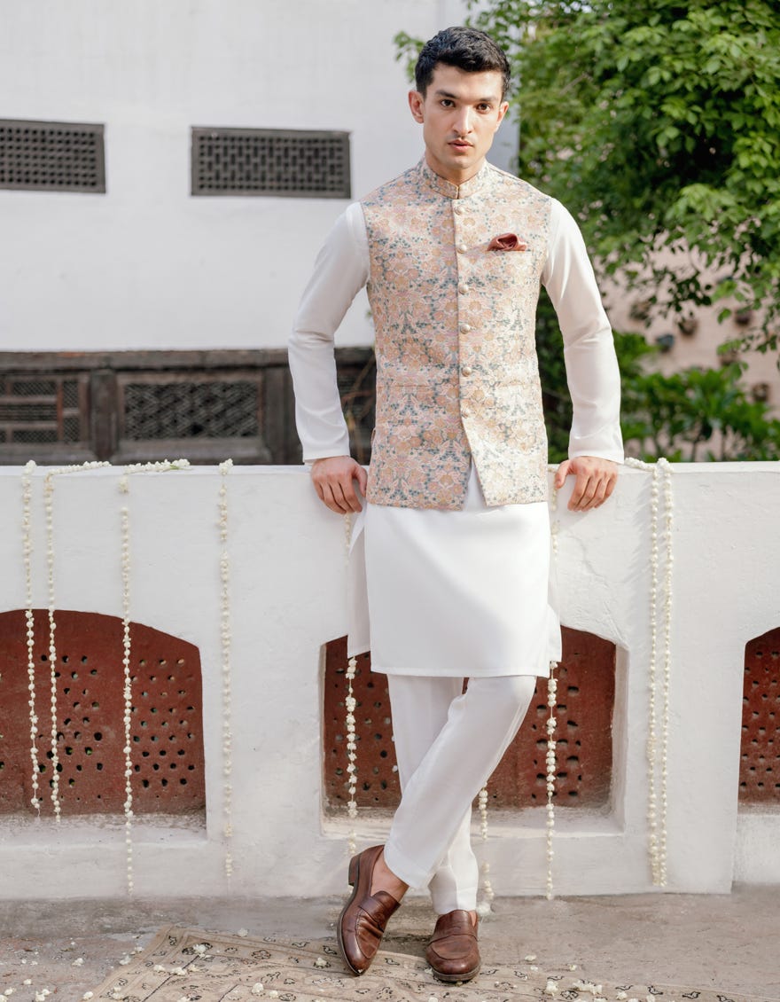 TEA PINK WAISTCOAT | JJVC-A-48136