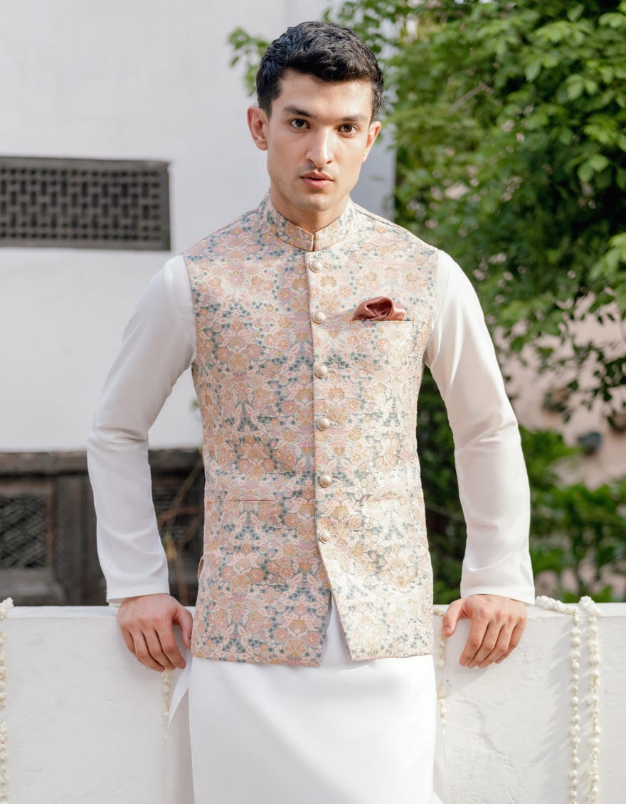 TEA PINK WAISTCOAT | JJVC-A-48136