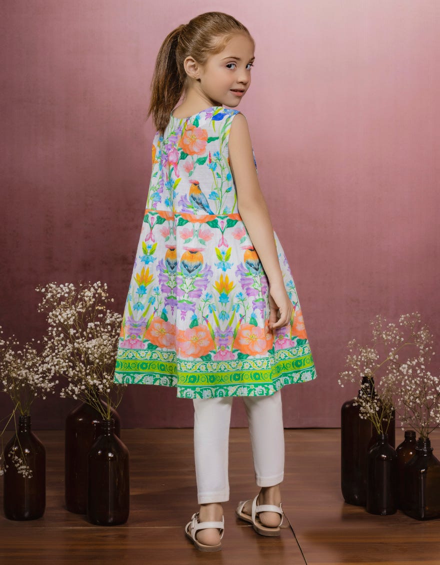 MULTICOLOR KHADDAR GIRLS KURTI | JGLK-S-JK-22-6007 FB