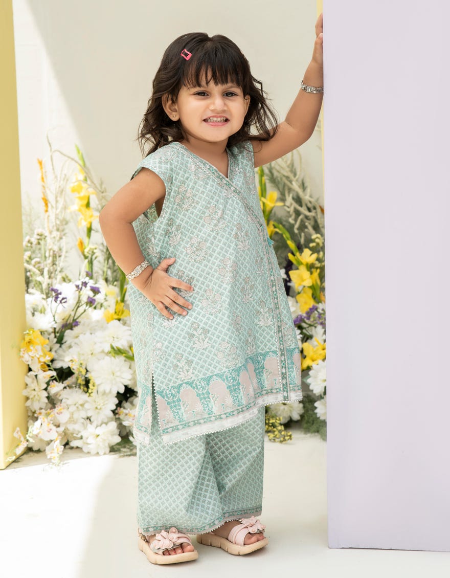 Blue Lawn Infant 2 Piece Stitched Dress | Jgkl-S-Jk2-24-5635