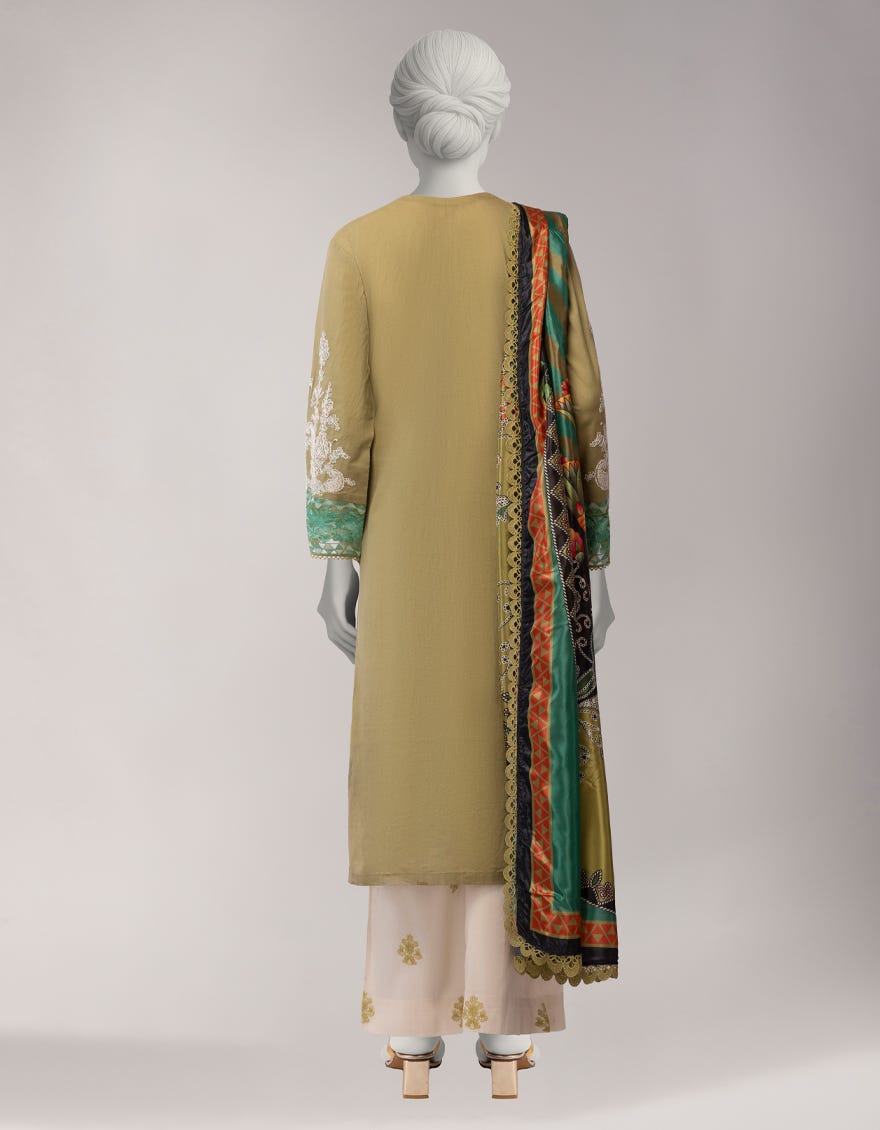 GREEN LAWN EMBROIDERED STITCHED 3PC