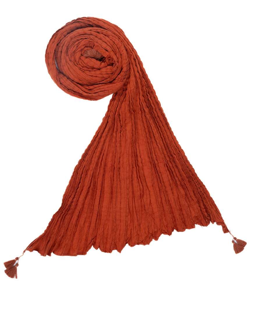 Rust Lawn Dupatta | Jldp-S-24-2623