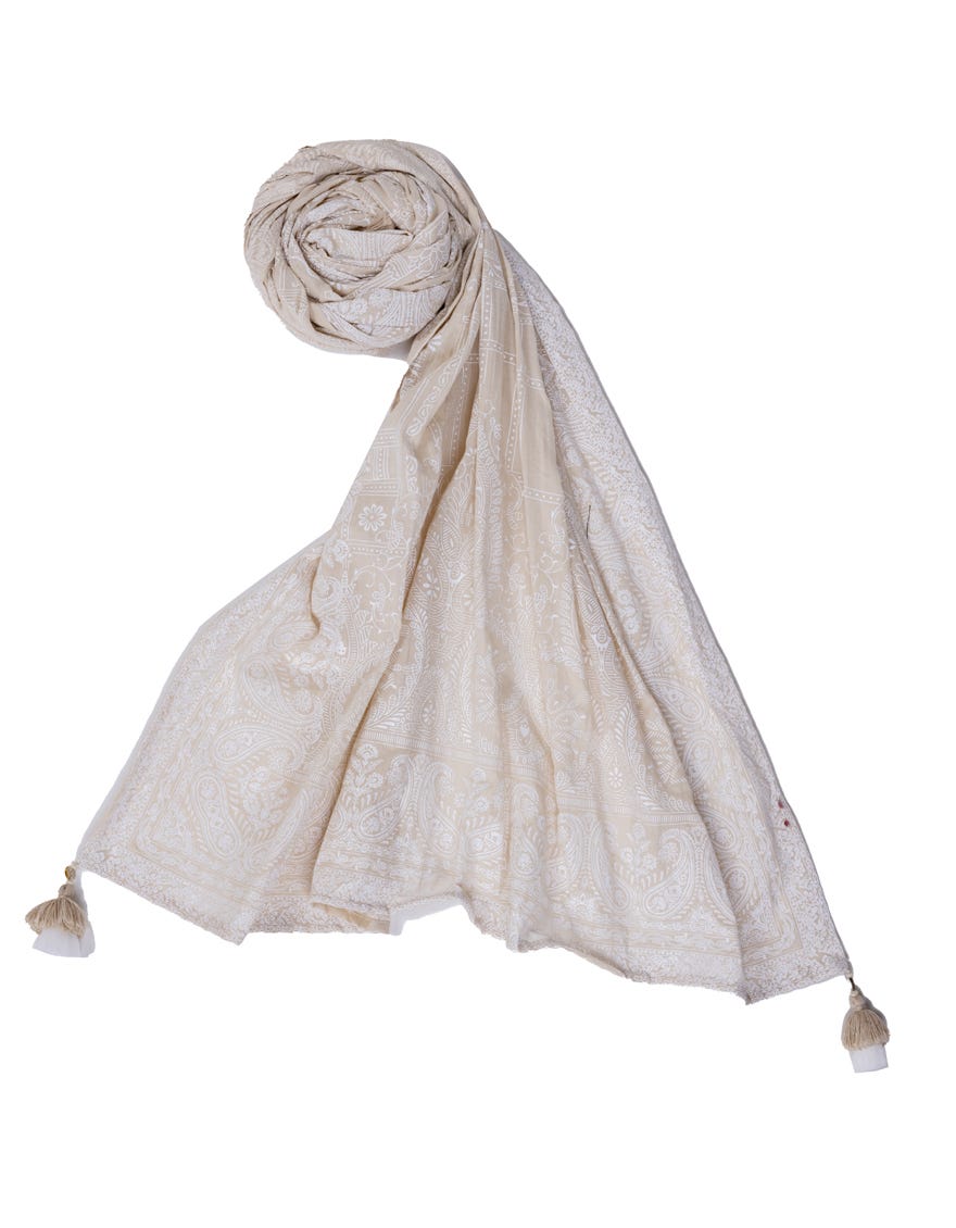 Beige Lawn Dupatta | Jldp-S-24-2632