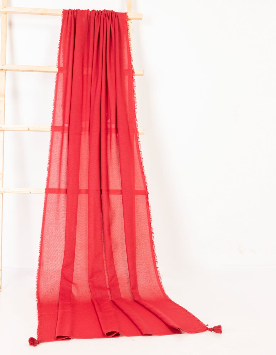 RED PASHMINA SHAWL | JLDP-W-24-2657