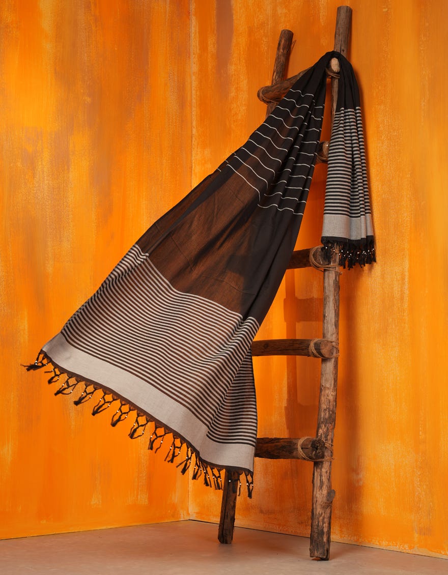 BLACK KHADDI DUPATTA | JLDP-W-24-2668