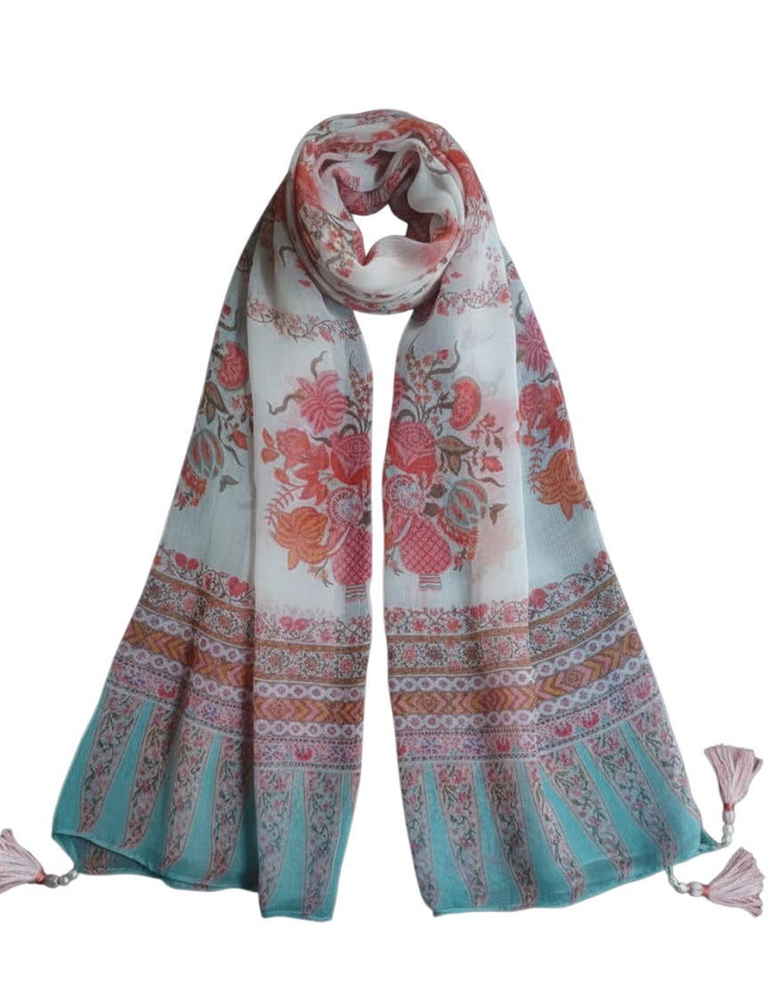 MULTICOLOR CHIFFON PRINTED DUPATTA | JLDP-W-24-2671