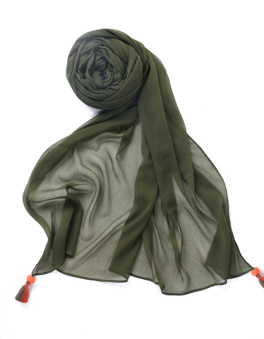 GREEN CHIFFON DUPATTA | JLDP-W-24-2679