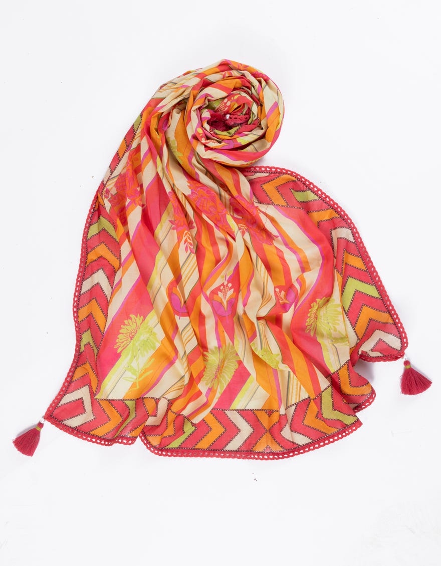 MULTICOLOR LAWN PRINTED DUPATTA | JLDP-S-25-2609