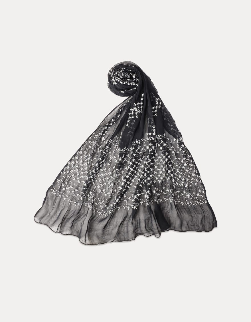 BLACK IMPURE CHIFFON DUPATTA