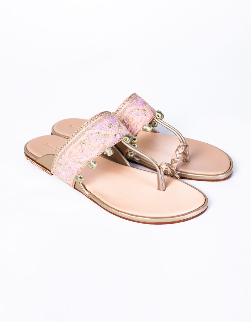 Coral Polyester Women Footwear | Jlfwc-24-1247