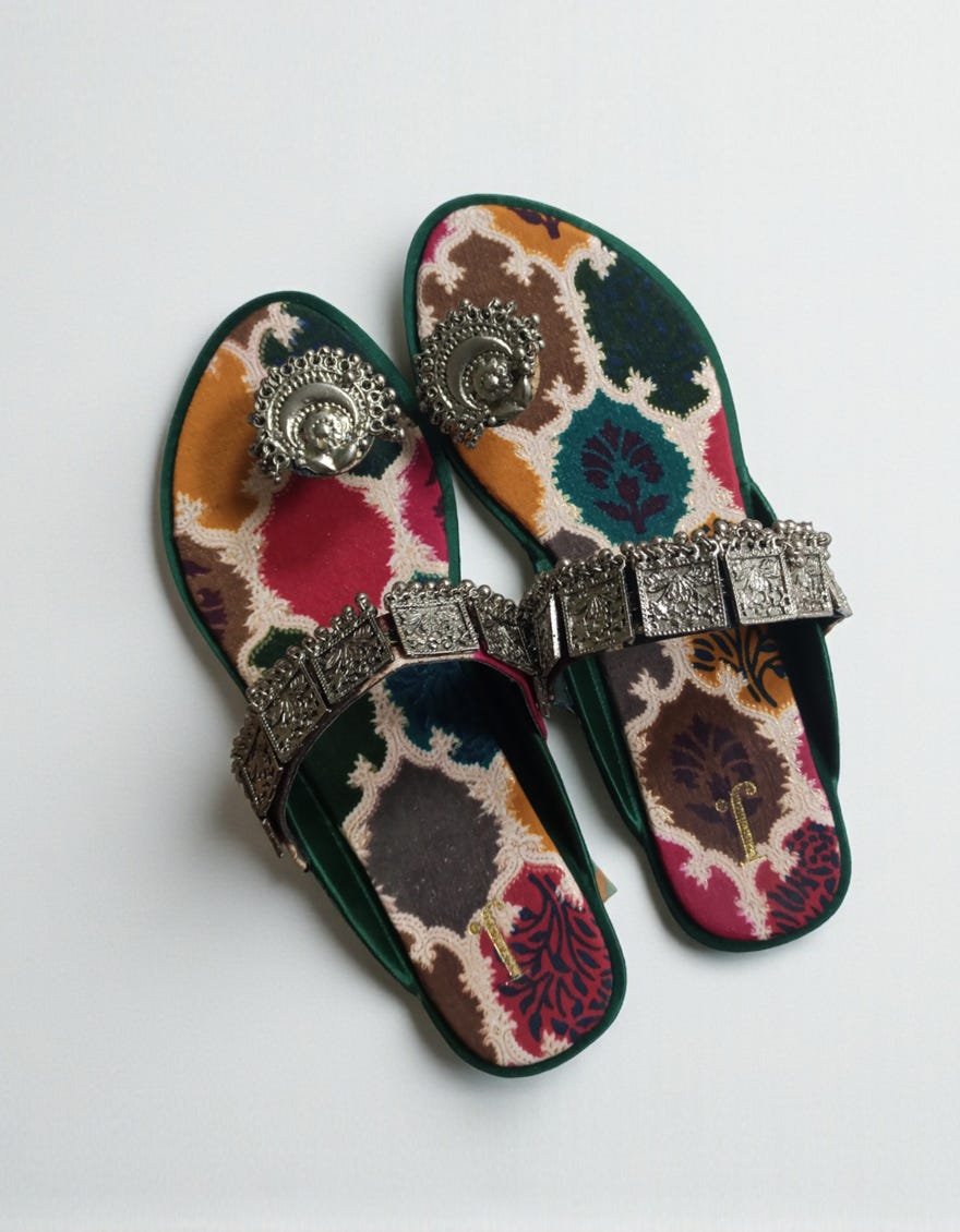 MULTICOLOR BANARSI CHAPPAL | JLFWC-24-1258