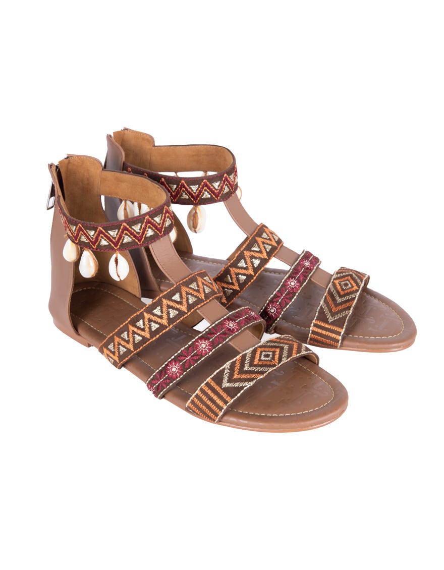 Brown Rexine Chappal | Jlfwc-24-1264