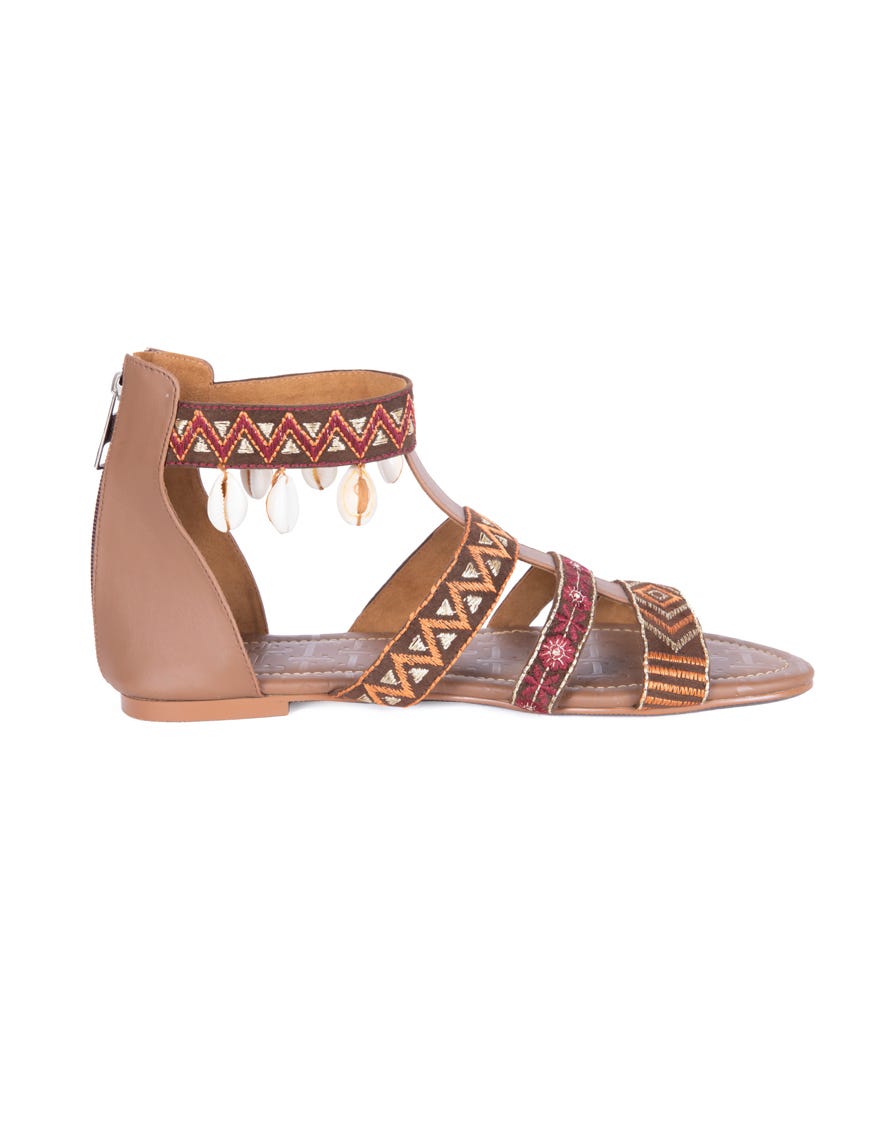 Brown Rexine Chappal | Jlfwc-24-1264