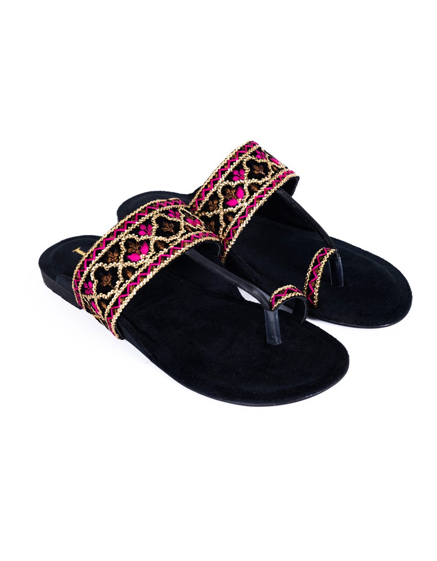 BLACK CHAPPAL | JLFWC-24-1274