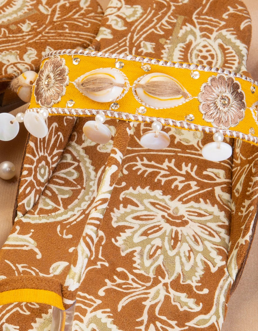 MUSTARD SUEDE KOLHAPURI CHAPPAL