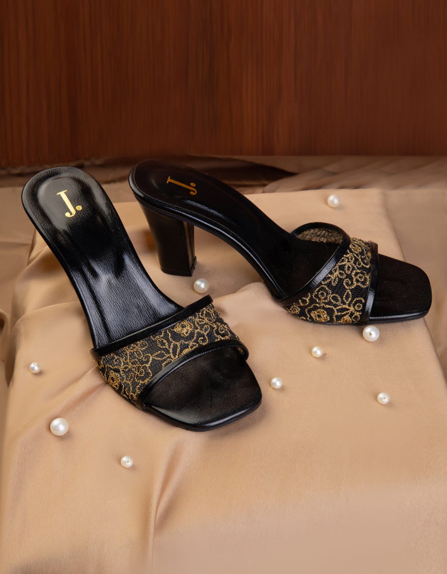 BLACK SEMI FORMAL CHAPPAL