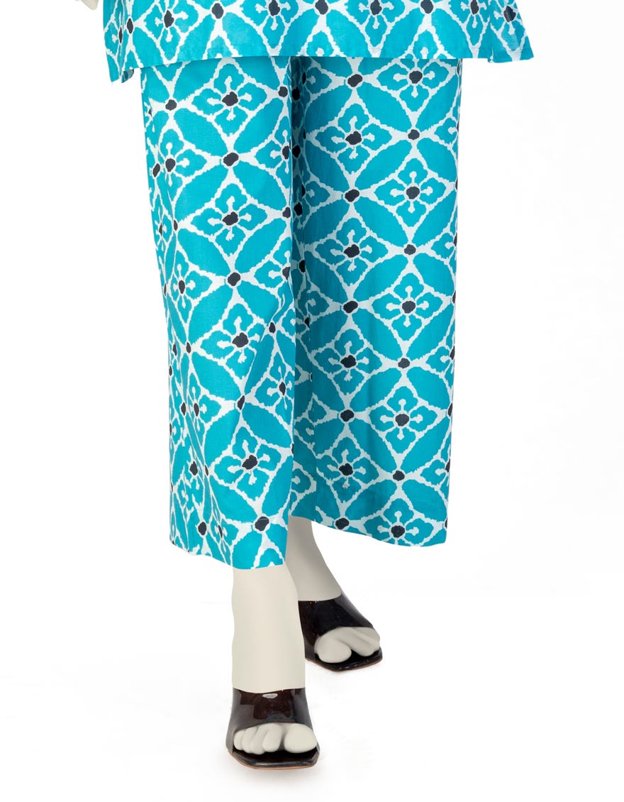 BLUE LAWN PRINTED TROUSER